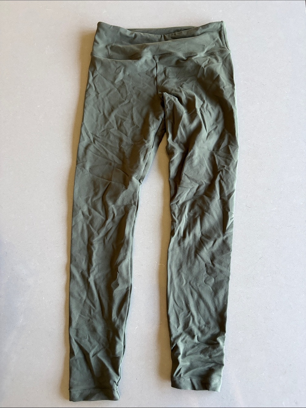 High-Rise Olive Green Active Leggings